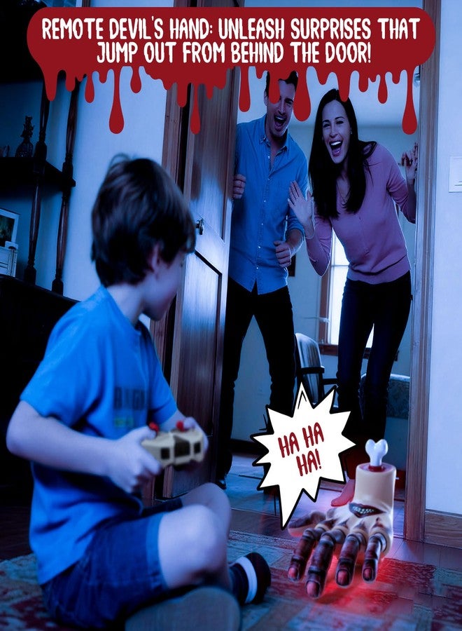 كودو يد متحركة زاحفة على شكل "الشيء" يوم الأربعاء، مع مؤثرات صوتية وضوئية مخيفة، زينة هالوين يوم الأربعاء، دعامة رعب داخلية وخارجية للبيت المسكون، ديكور حفلات الرعب، حديقة المنزل - Image 2